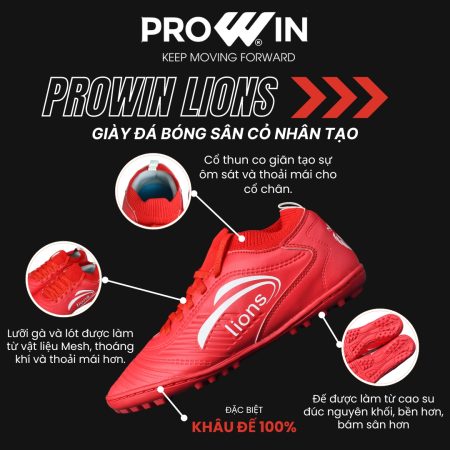 Giày Đá Bóng Sân Cỏ Nhân Tạo Lions Thun Thấp 6