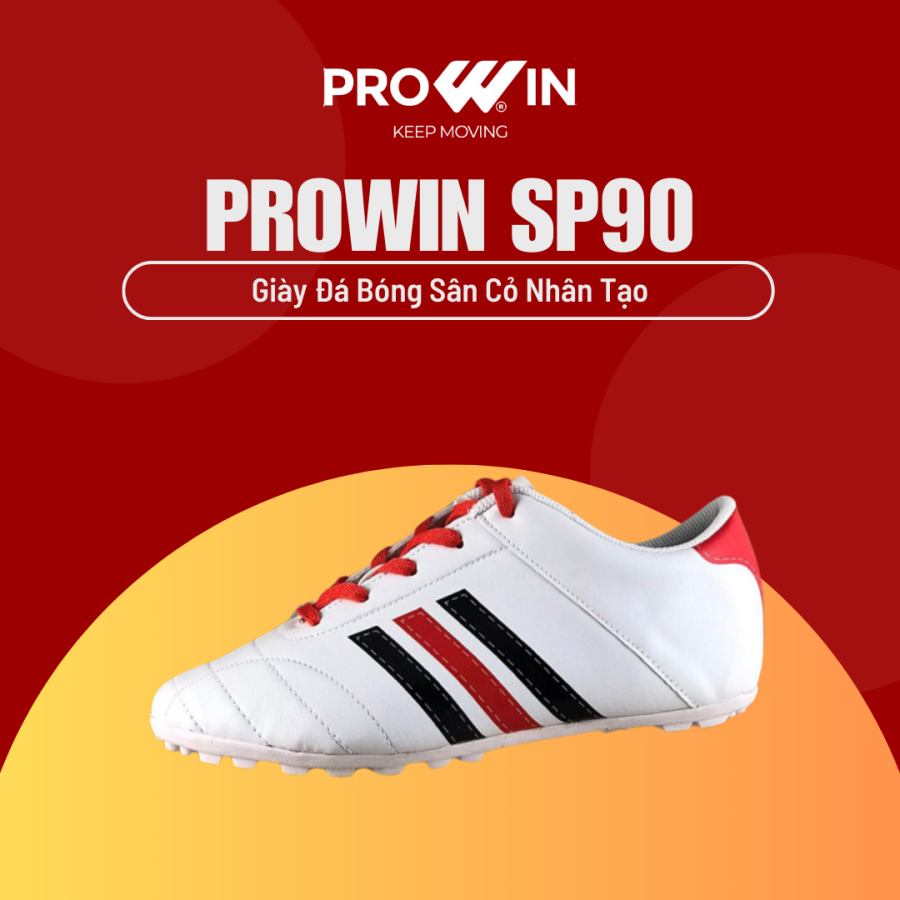 Giày đá bóng sân cỏ nhân tạo Prowin SP90 khâu đế 100% chính hãng