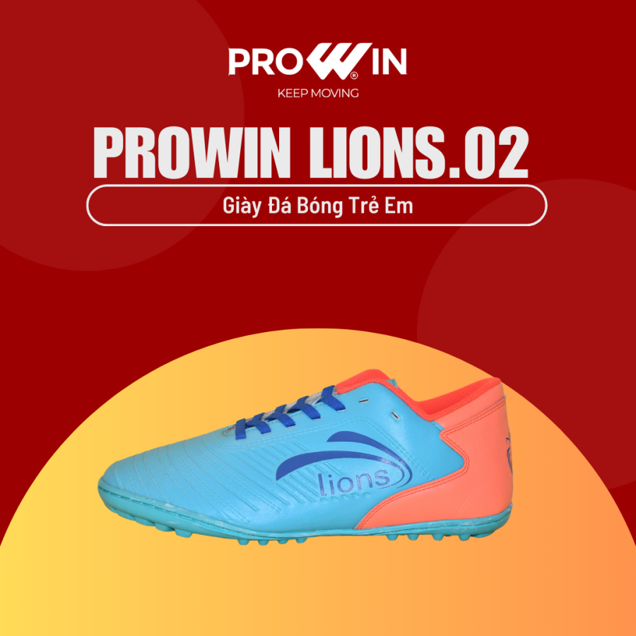 Giày đá bóng trẻ em sân cỏ nhân tạo Prowin Lions 02 êm chân chính hãng