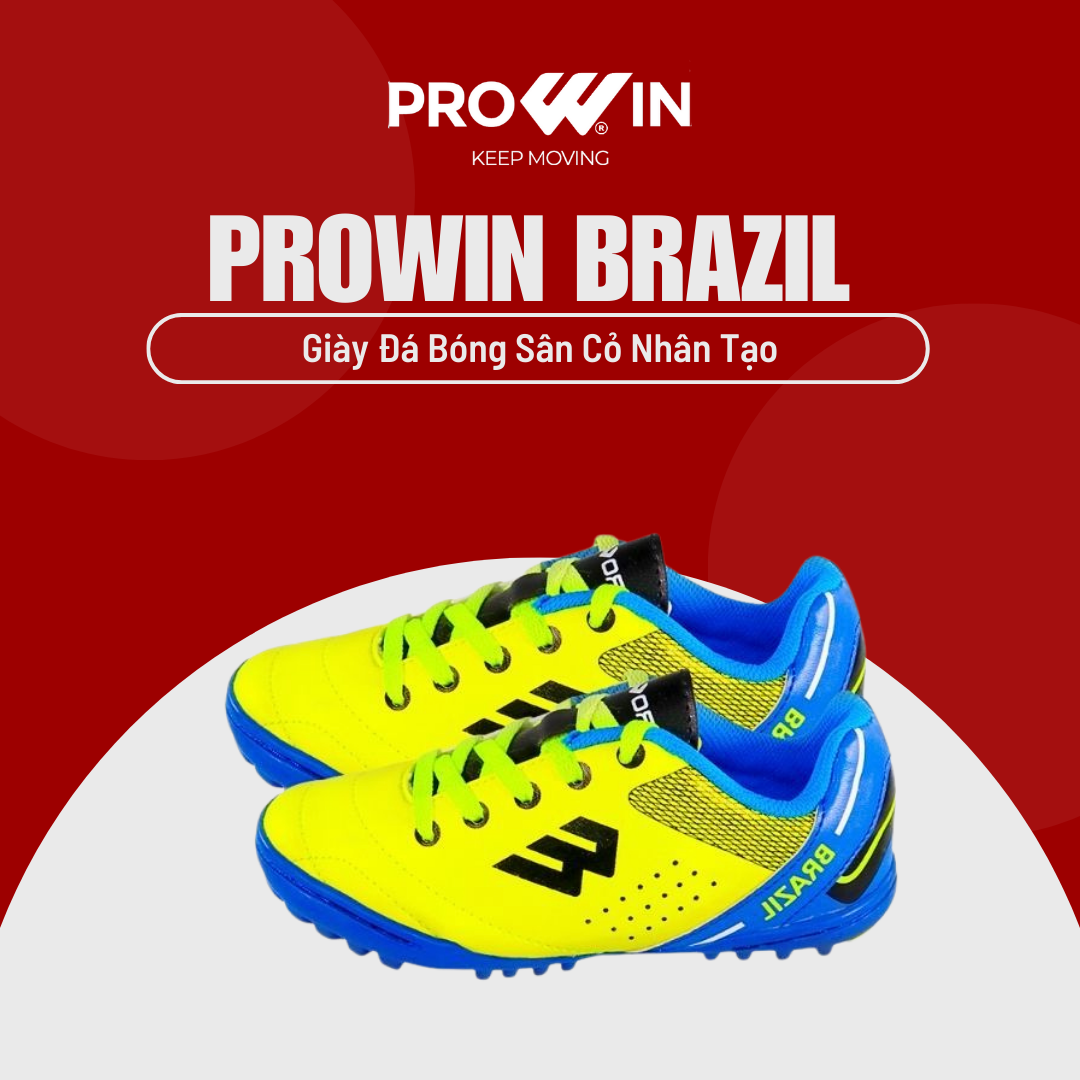 Giày đá bóng trẻ em sân cỏ nhân tạo Prowin Brazil 100% khâu đế chính hãng