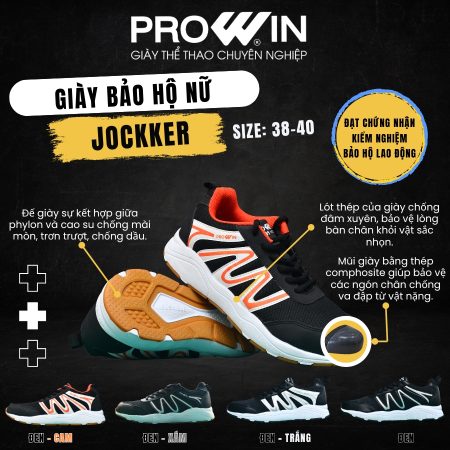 Giày bảo hộ lao động nữ Prowin Jockker siêu nhẹ thời trang 5