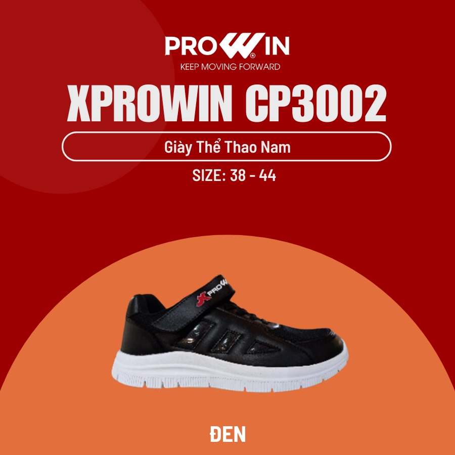 Giày thể thao nam màu đen sneaker XProwin CP3002 êm chân