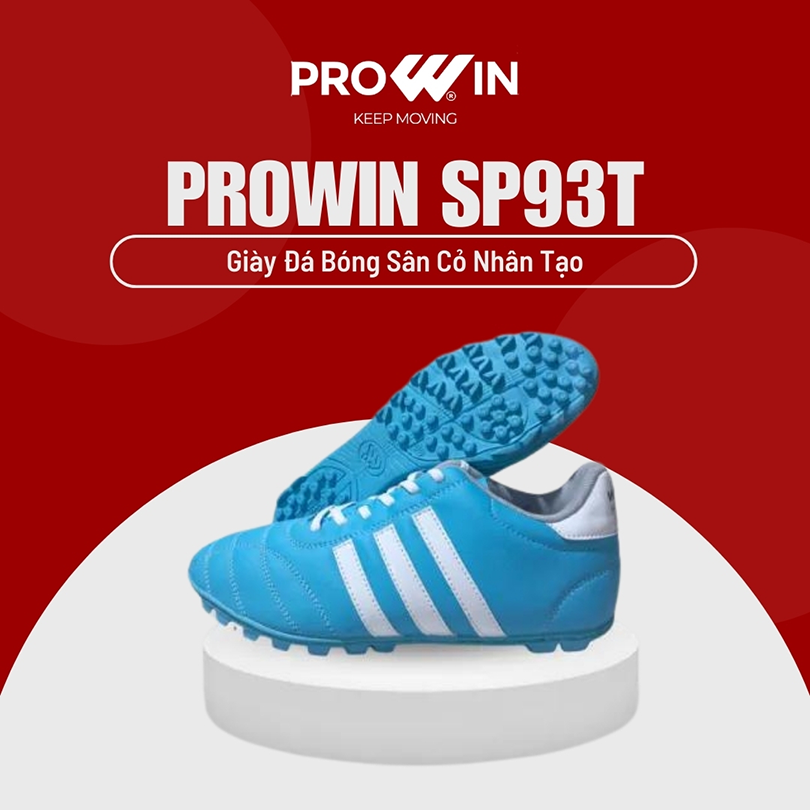 Giày đá bóng sân cỏ nhân tạo Prowin SP93T Khâu đế 100%