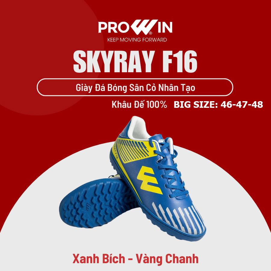 Giày đá bóng Bigsize giày đá banh sân cỏ nhân tạo Skyray F16