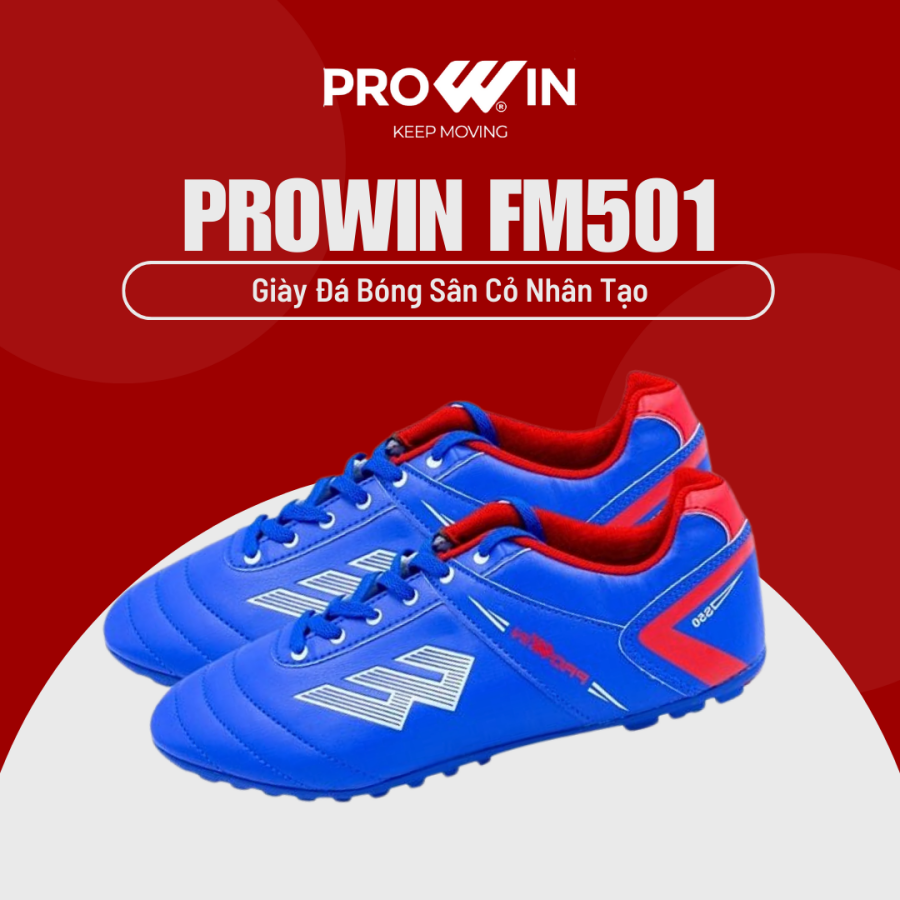 Giày đá bóng trẻ em sân cỏ nhân tạo Prowin FM501 êm chân chính hãng