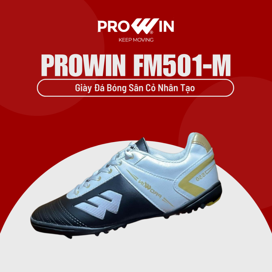 Giày đá bóng trẻ em sân cỏ nhân tạo Prowin FM501M siêu êm chính hãng
