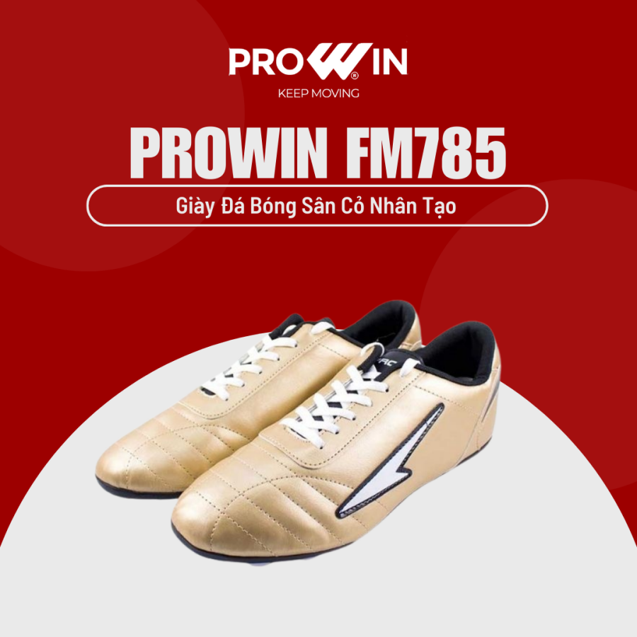 Giày đá bóng sân cỏ nhân tạo Prowin FM785 Êm Chân khâu đế 100%