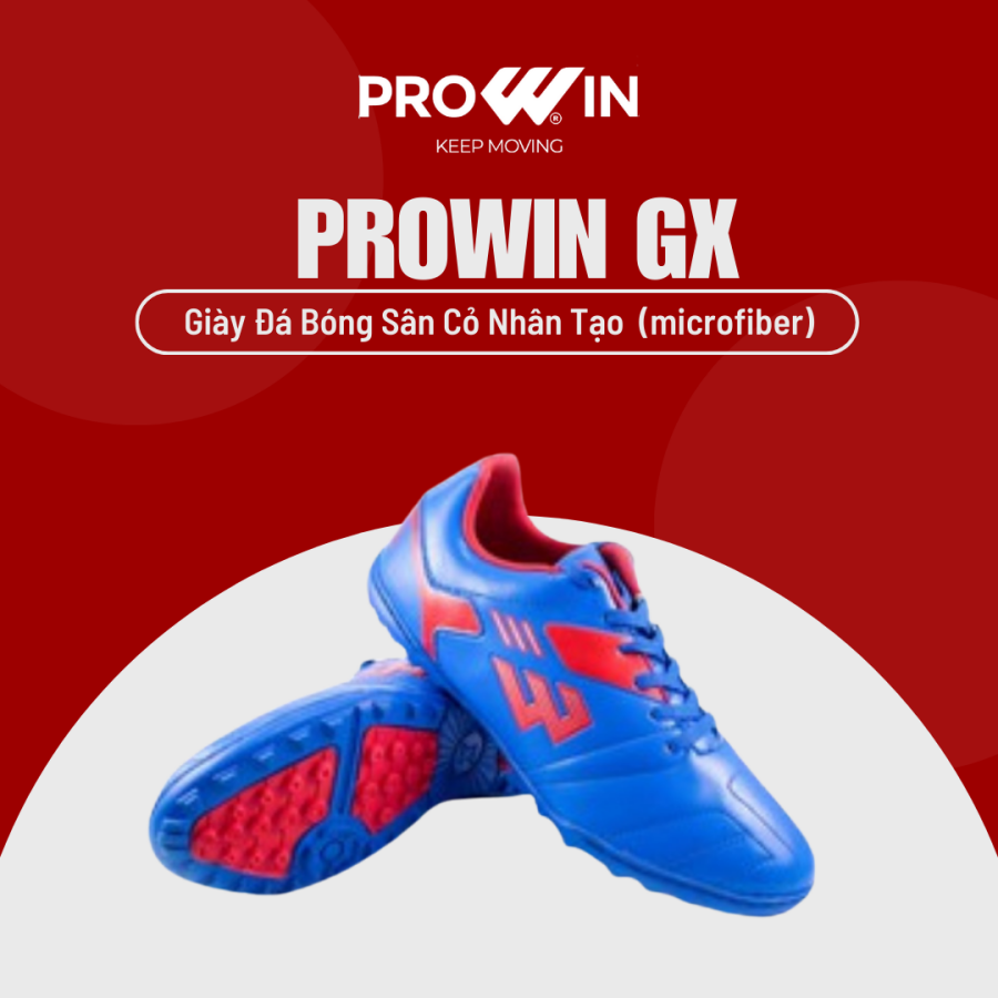Giày đá bóng trẻ em sân cỏ nhân tạo Prowin GX Microfiber