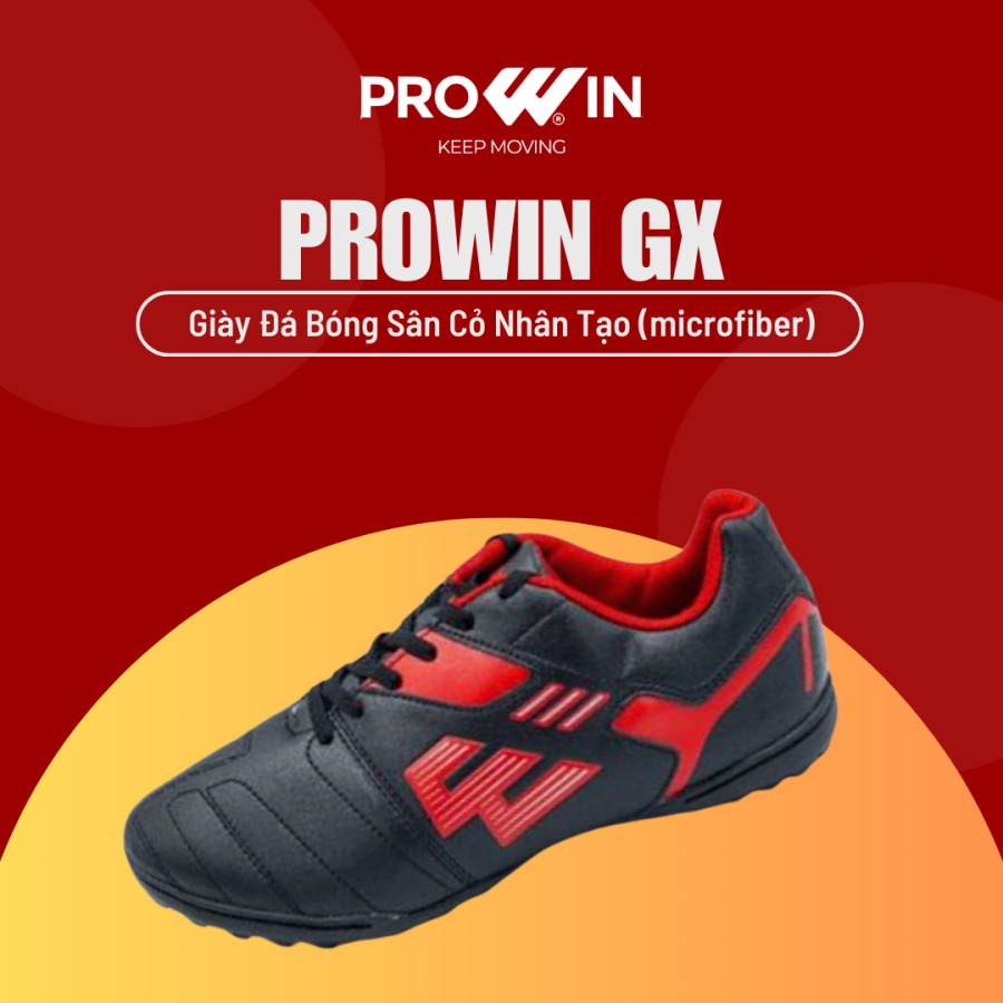 Giày đá bóng sân cỏ nhân tạo Prowin GX Microfiber cao cấp