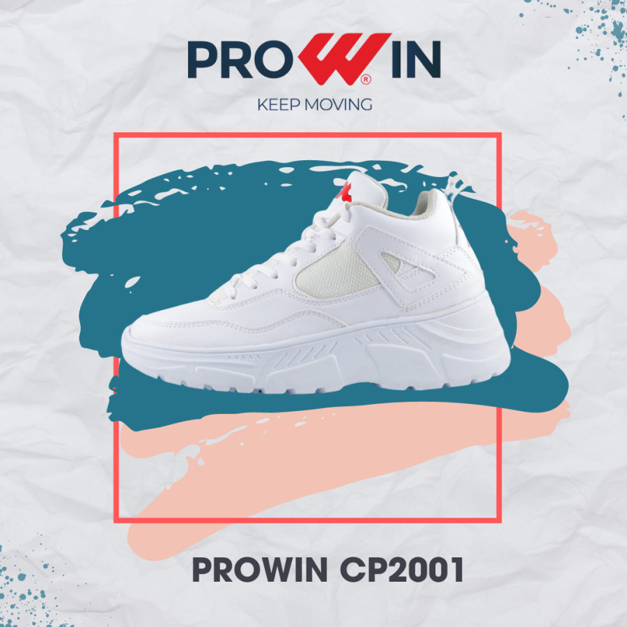 Giày thể thao nữ đế cao 5cm màu trắng XProwin CP2001